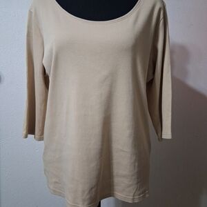 Eileen Fisher Women's Organic Cotton 3/4 Sleeve Top